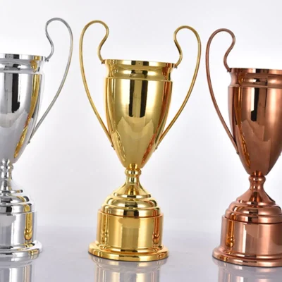 Large gold, silver and bronze trophies1