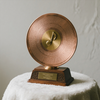 Metal Musical Note Trophy1