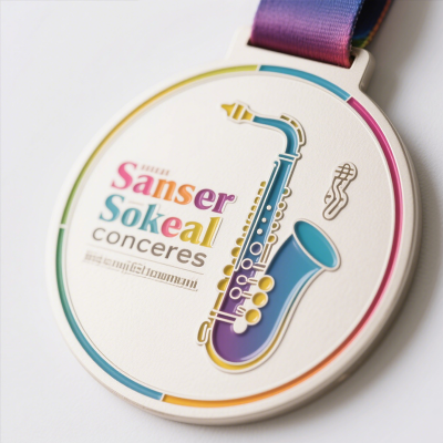 Metal Saxophone Medal2