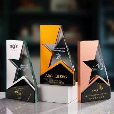 Metal Star Trophy Plaque Custom-01