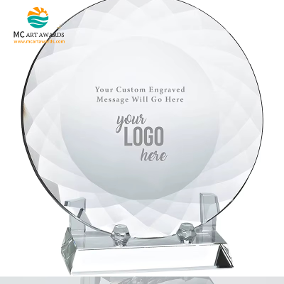 Round crystal plate award1