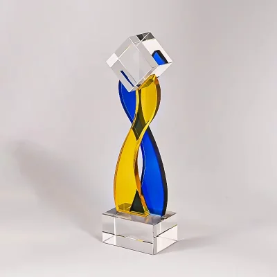 Two-tone glass trophy1