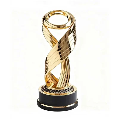 Uniquely shaped engraved metal trophy1