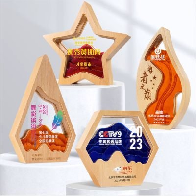 Wood crystal dance competition trophies​ 03