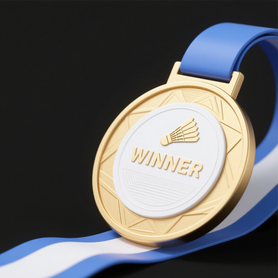 badminton medal custom1