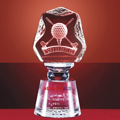 crystal golf trophy​ custom33