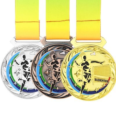 custom badminton olympic medals​ 10-2