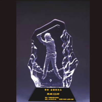 glass golf trophies​ custom27