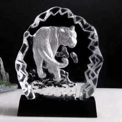 glass tiger ornament​ 3-1