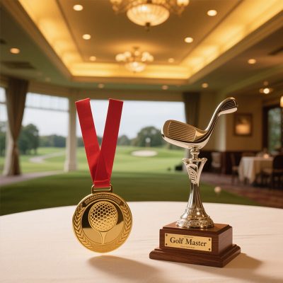 golf medals and trophies